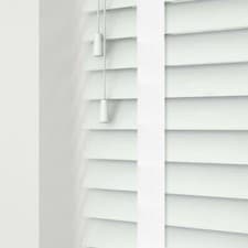 Image of FAUX WOOD 50MM VENETIAN BLINDS SLATS TAPE GREY WHITE