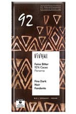 Image of Organic Fine Dark 92% Cocoa Bar 80g (Vivani)
