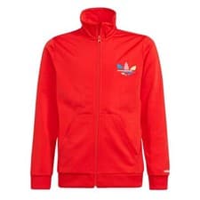 Image of Adidas Originals Kids Adicolor Track Top Firebird Training Jacket Red Multicolor