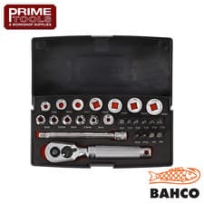 Image of Bahco SL25-BLACK 25 Piece 1/4" Drive Metric Socket & Bit Set 4 - 13mm All Metal