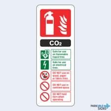 Image of CO2 Fire Extinguisher ID Sign