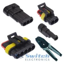 Image of 1 to 5 Way Superseal Waterproof Connector Male Female Car Boat 12V