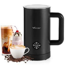 Image of Electric Milk Frother & Warmer – Hot/Cold Foam, 3 Modes, Auto Shut-Off