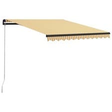 Image of Manual Retractable AwningCanopy Outdoor Awning Folding Arm with LED vidaXL