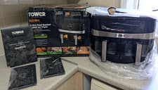 Image of Tower Dual Vortx Vizion 9L Air Fryer T17100 | BRAND NEW (Open Box) UNUSED