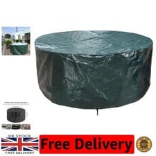 Image of Heavy-Duty Outdoor Furniture Covers - Round 102x71cm Table & Chair Set, Green