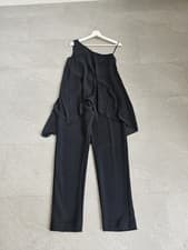 Image of Mint Velvet, woman's black, one shoulder ,party,occasion jumpsuit size 6. New