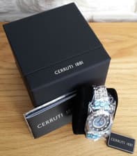 Image of BNIB, CERRUTI 1881 STAINLESS STEEL CUBIC ZIRCONIA WATCH. RRP £329