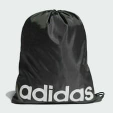Image of adidas GYM BAG - LINEAR CORE DRAWSTRING PE BAG - FOOTBALL SPORTS SCHOOL - BLACK