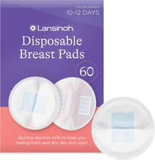 Image of Lansinoh 60 Count Disposable Nursing Pads – Ultra-Thin & Super Absorbent with Bl