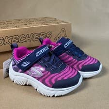 Image of Sketchers Girls Toddlers Trainer Navy/Pink 4 UK