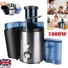 Image of 1000W Juicer Machine Whole Fruit Vegetable Juice Maker Centrifugal Extractor UK
