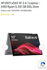 Image of HP Envy x360 16" 2-in-1 Laptop Ryzen 5 8GB 512GB SSD Full HD | RRP £879 | NEW