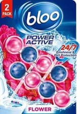 Image of Bloo Power Active Toilet Rim Block Anti-Limescale Fresh Flowers [2 Pack -6 Pack]