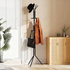 Image of Hat Coat Stand Jacket Umbrella Holder Hallway Floor Standing Coat Rack 12 Hooks