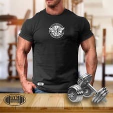 Image of Never Surrender T Shirt Gym Clothing Bodybuilding Training Workout Exercise Top