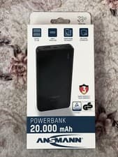 Image of ANSMANN Power Bank Portable Charger 20000mAh Capacity | External Battery Pack Po