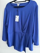 Image of Gorgeous Blue Blouse M&Co BNWT