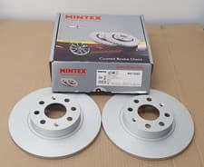 Image of BRAKE DISCS X2 257 mm COATED FRONT FITS FIAT VAUXHALL MINTEX MDC1838C
