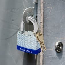 Image of NEW 50MM LAMINATED WEATHERPROOF PADLOCK WITH 2 KEYS SECURITY PAD LOCK GATE SHED