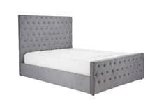 Image of Marquis Fabric Ottoman Storage Bed Grey Velvet 4ft6 Double, 5ft King, 6ft Super