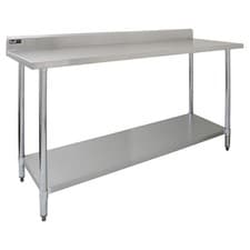 Image of Stainless Steel Premium Catering Table Work Bench Commercial Kitchen Prep Area