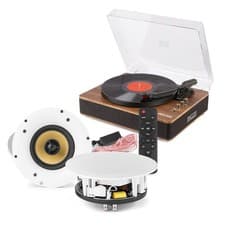 Image of Vinyl Player with Wireless Bluetooth Speakers, Record to USB - RP162 WCS80 8"