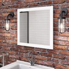 Image of Rectangular White Bathroom Mirror 750 x 700mm - Camden BeBa_25811