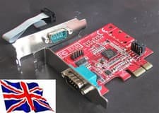 Image of RS232 2 Serial PCIe PCI Express LP Low Profile 16C950