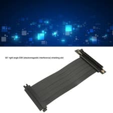 Image of PCIE 4.0 X16 Riser Cable High Speed Flexible 90 Degree Right Angle PCIE Port GP-