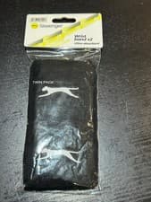 Image of Slazenger Wrist Band 00 Black x2 - Ultra Absorbent Wrist Band