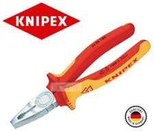 Image of Knipex 180mm VDE 1000v Insulated Combination Side Cable Cutter Plier 03 06 180