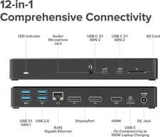 Image of Alogic USB-C Triple Display Docking Station with 100W AC Adapter NEW MA3