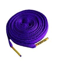 Image of Mr Lacy Flattie Violet / Yellow Laces 130cm / 10mm / 5 - 6 Rows DEFECT TIPS