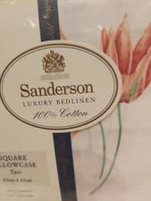 Image of SANDERSON "Botanica" Taie Continental Pillowcase 65cmx65cm BNIP Rrp £23