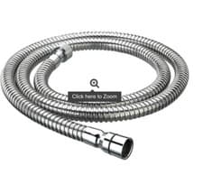 Image of Hi Flow 12 mm Large Bore,2 Meter long Shower Stainless Steel Quality shiny hose