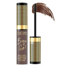 Image of Eveline Eyebrow Mascara Brow & Go with Fibres Precise Brush 10 ml