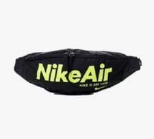 Image of NIKE AIR HERITAGE ZIP HIP BLACK BUM BAG FANNY PACK CARGO BAG BNWT ORIGINAL NIKE