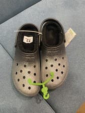 Image of Crocs Classic Glitter Clog Men's Size 12 Sparkle Casual Slip On Shoes