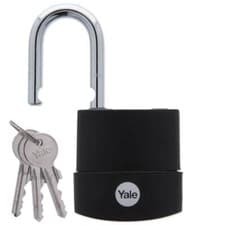 Image of YALE Weatherproof Padlock Outdoor Hardened Steel 3 Keys Maximum Security
