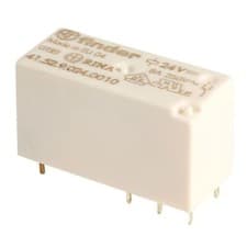 Image of 1 x Finder 41.52.9.024.0010 24V Relay (Low Profile) DPDT 8A 41.52
