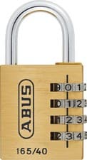 Image of 165/40 40mm Abus Solid Brass Body Combination Padlock 4-Digit Carded