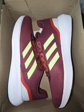 Image of Mens Adidas RunFalcon 3.0 Burgandy/Green Size UK 9.5 EU 44 BN In Half Box