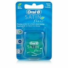Image of 12 x Oral-B Satin Floss Mint Dental Floss - 25m - Dental Waxed Floss