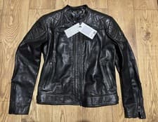 Image of Brand New Belstaff Outlaw Hand Waxed Black UK40/IT50/Large Leather Jacket