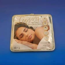 Image of Homefront Luxury Fully Fitted Fleece Electric Blanket, King Size White