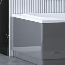 Image of Gloss Grey 800mm Bath End Panel