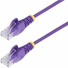 Image of Startech 2.5M Purple Slim Cat6 Ethernet Cable Snagless Rj45 Utp Lszh 28Awg Pure