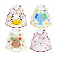 Image of BABY BIB TODDLER WIPE CLEAN SOFT COVERALL NO MESS FEEDING PAINTING ACTIVITY. EVA