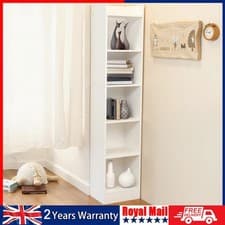 Image of Tier 30*24*152cm 6 Narrow Shelve Bookcase Wooden Book Open Storage Tall Bookcase